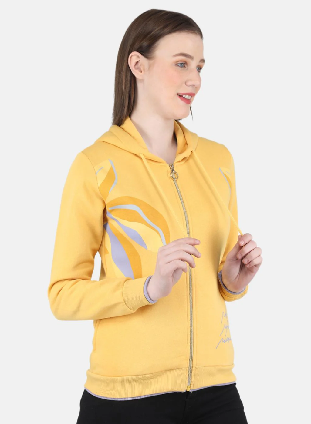 Women Gold Printed Sweatshirt - Image 6