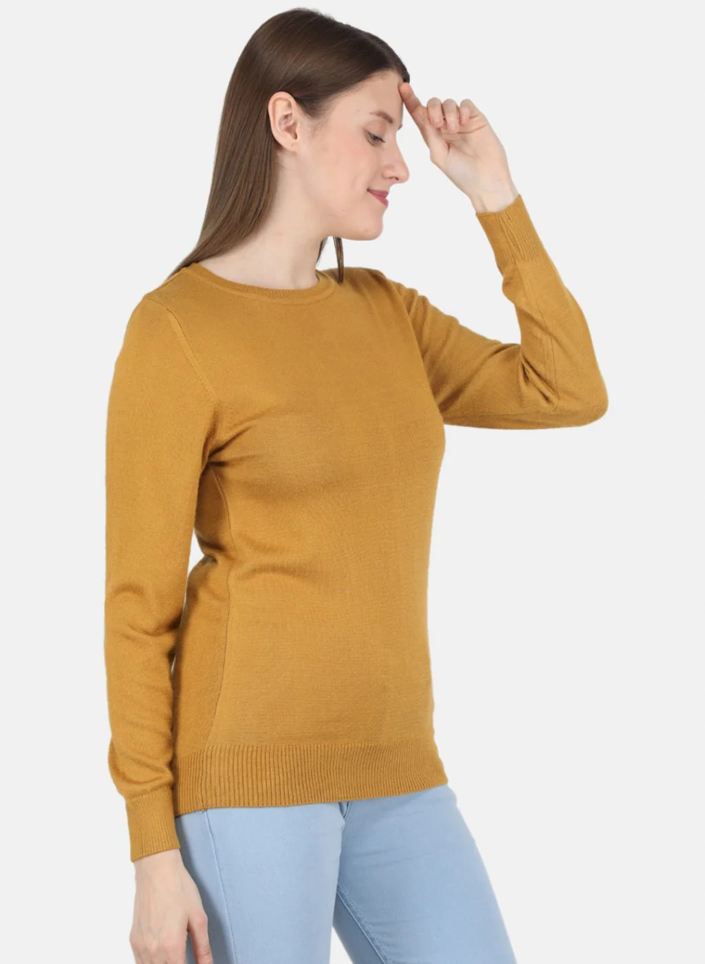 Women Gold Solid Top - Image 6