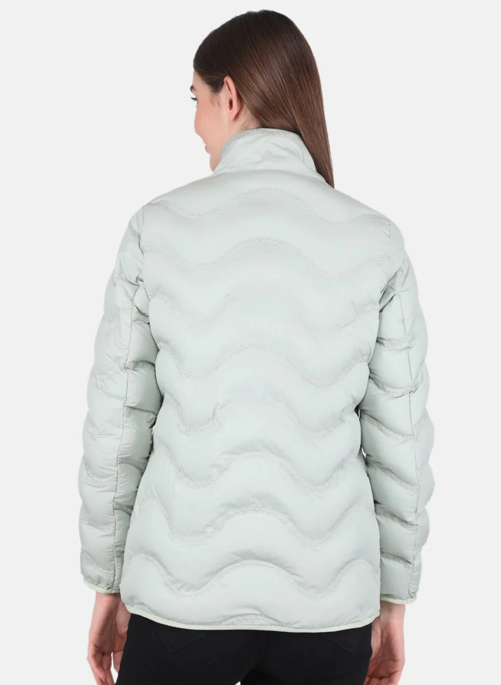 Women Green Embroidered Jacket - Image 3