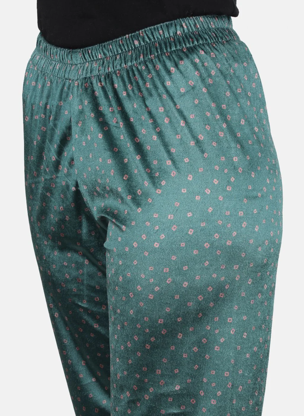 Women Green Kurti+Lower Set for Winter - Image 5