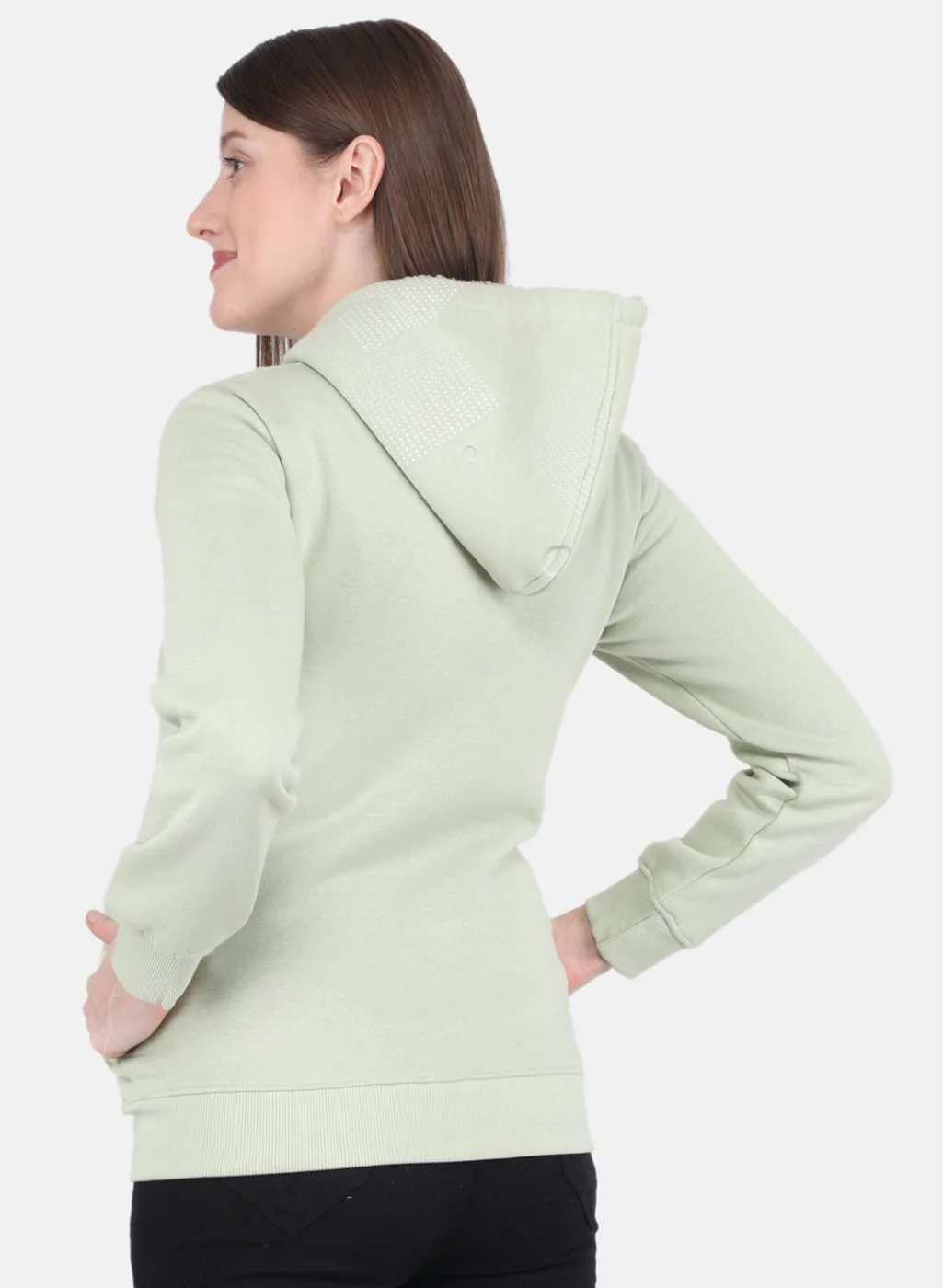Women Green Printed Sweatshirt - Image 3