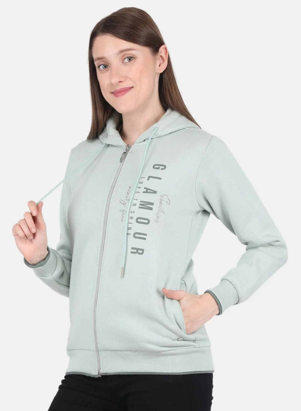 Women Green Printed Sweatshirt - Image 2