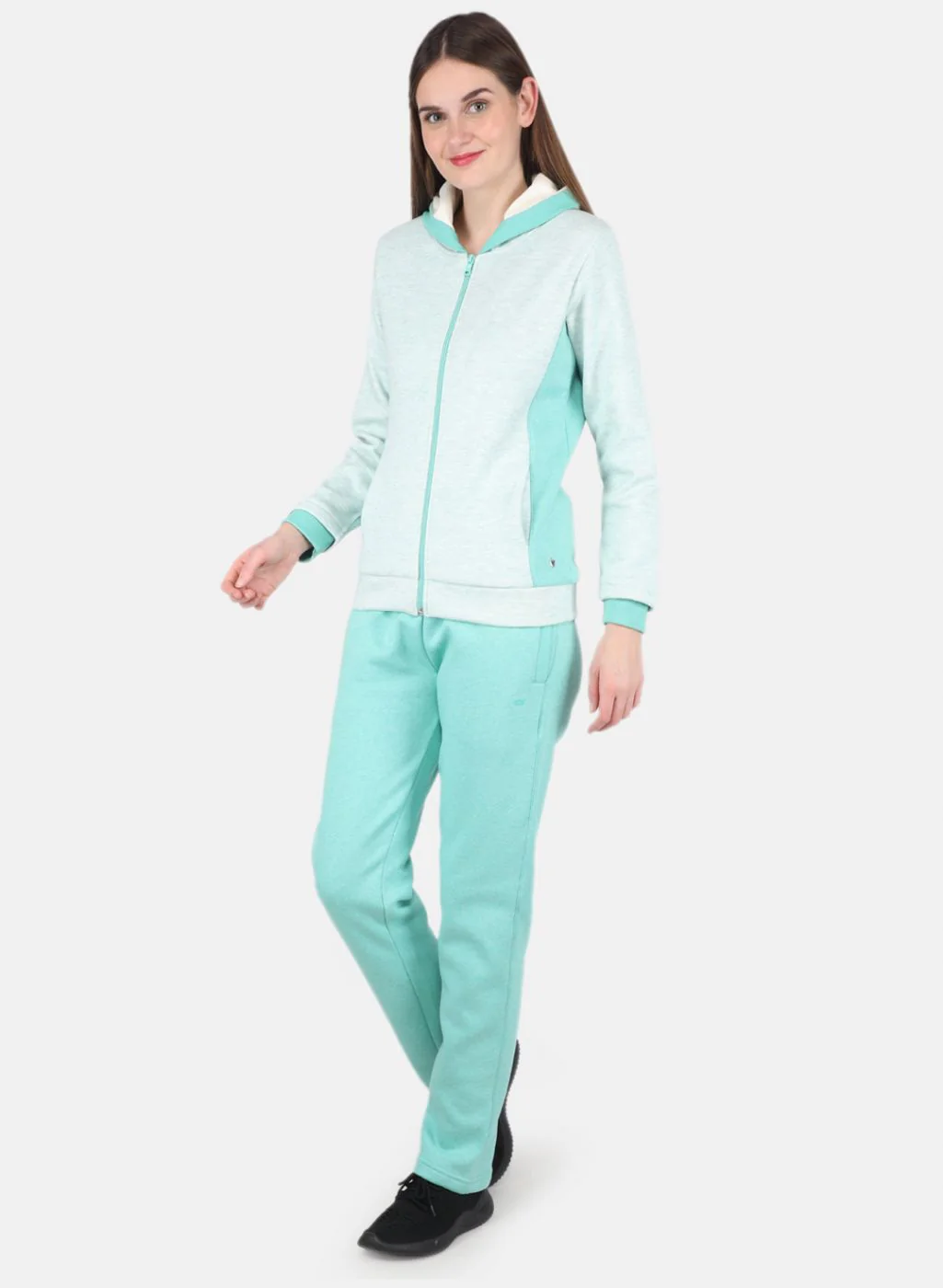 Women Green Printed Tracksuit - Image 2