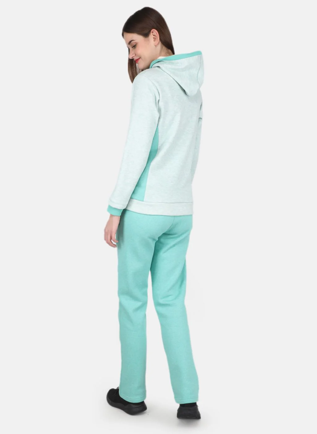 Women Green Printed Tracksuit - Image 3