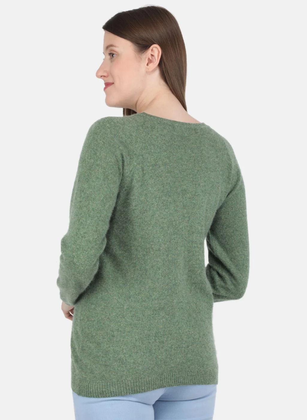 Women Green Self design Cardigan - Image 3