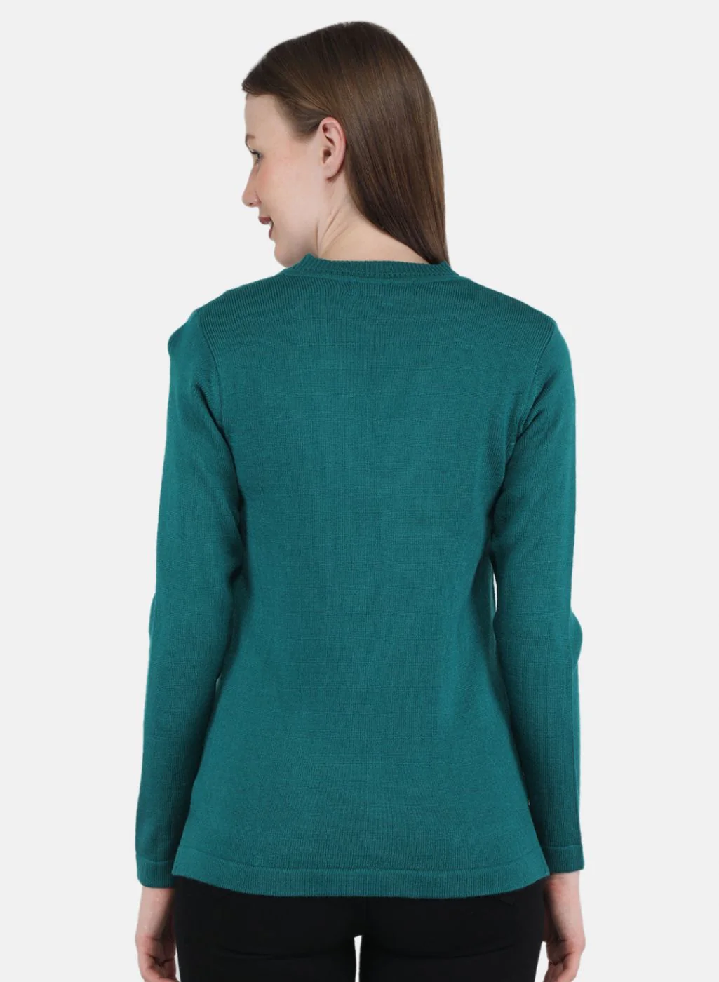 Women Green Solid Cardigan - Image 3