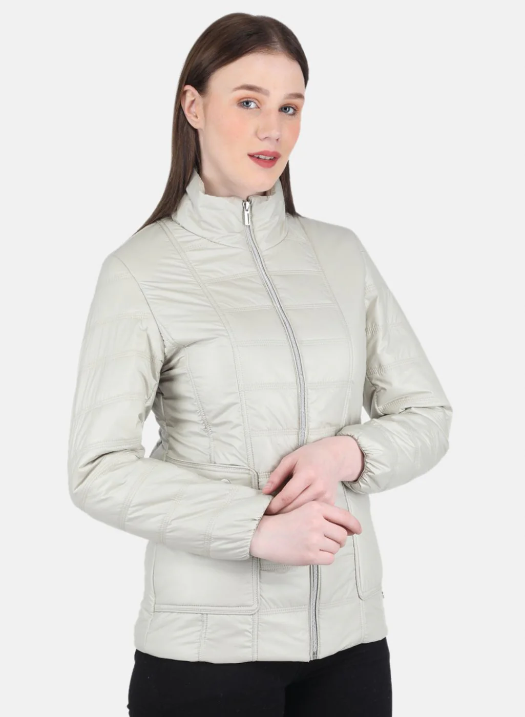 Women Green Solid Jacket - Image 6