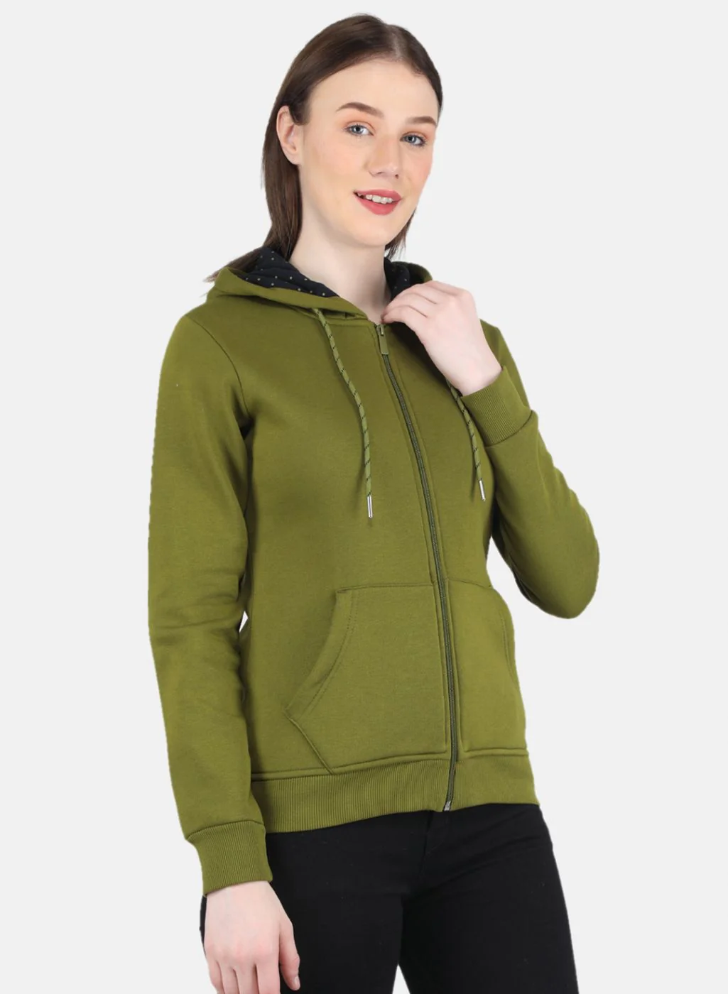 Women Green Solid Sweatshirt - Image 6