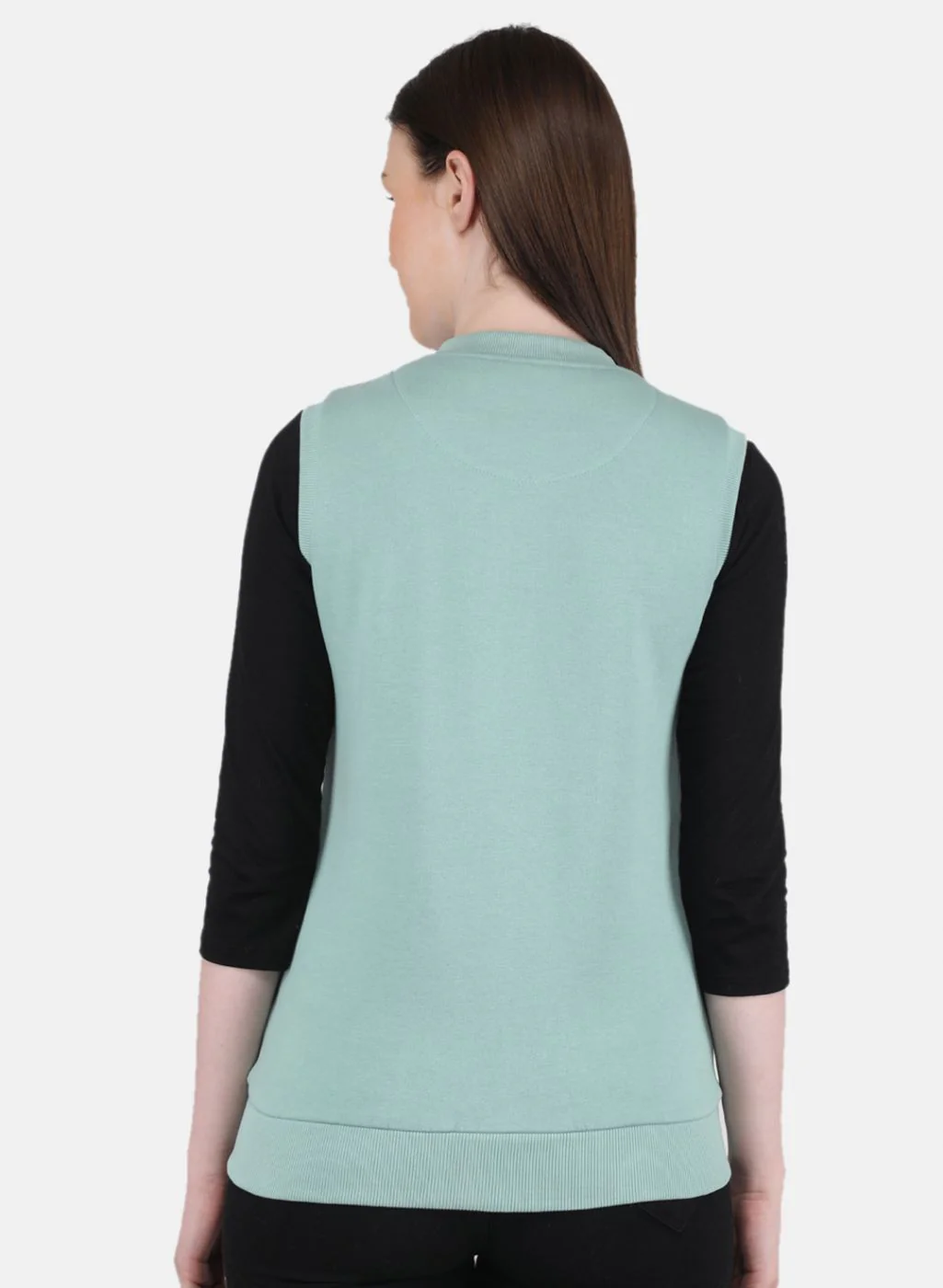 Women Green Solid Sweatshirt - Image 3