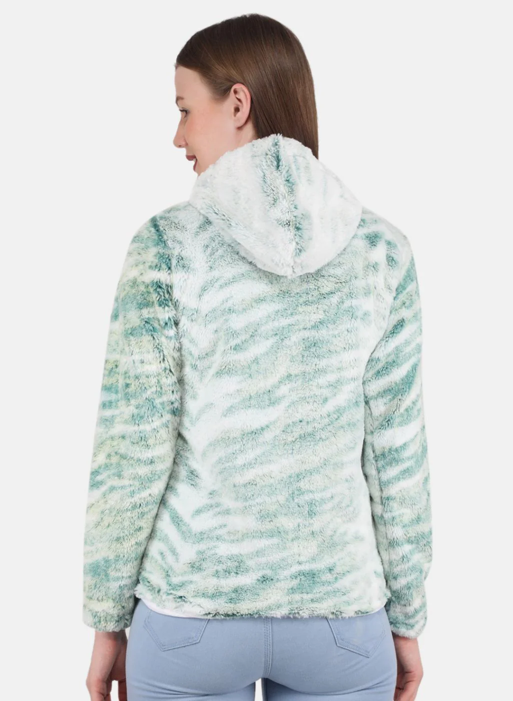 Women Green Solid Sweatshirt - Image 3