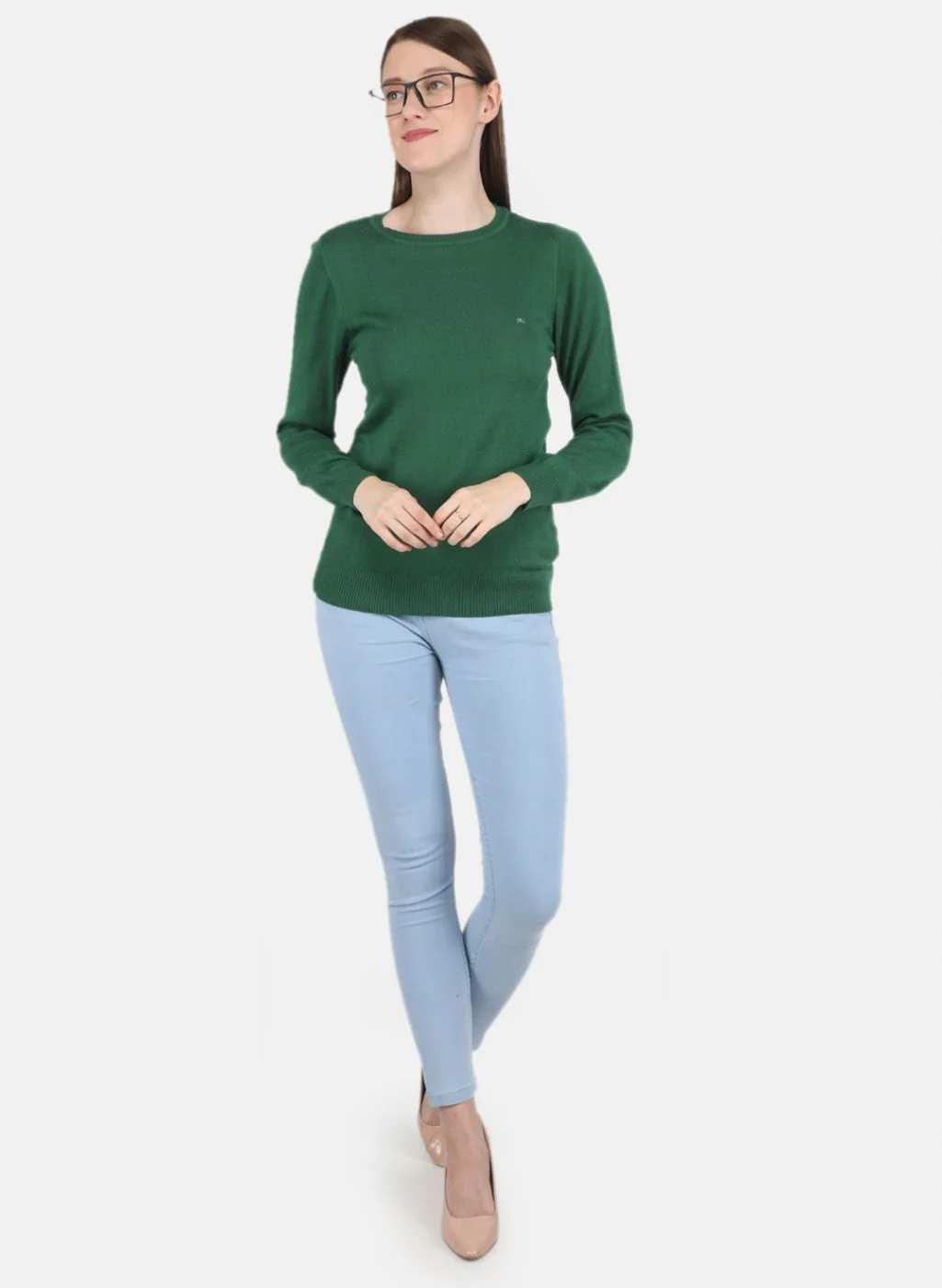 Women Green Solid Top - Image 4