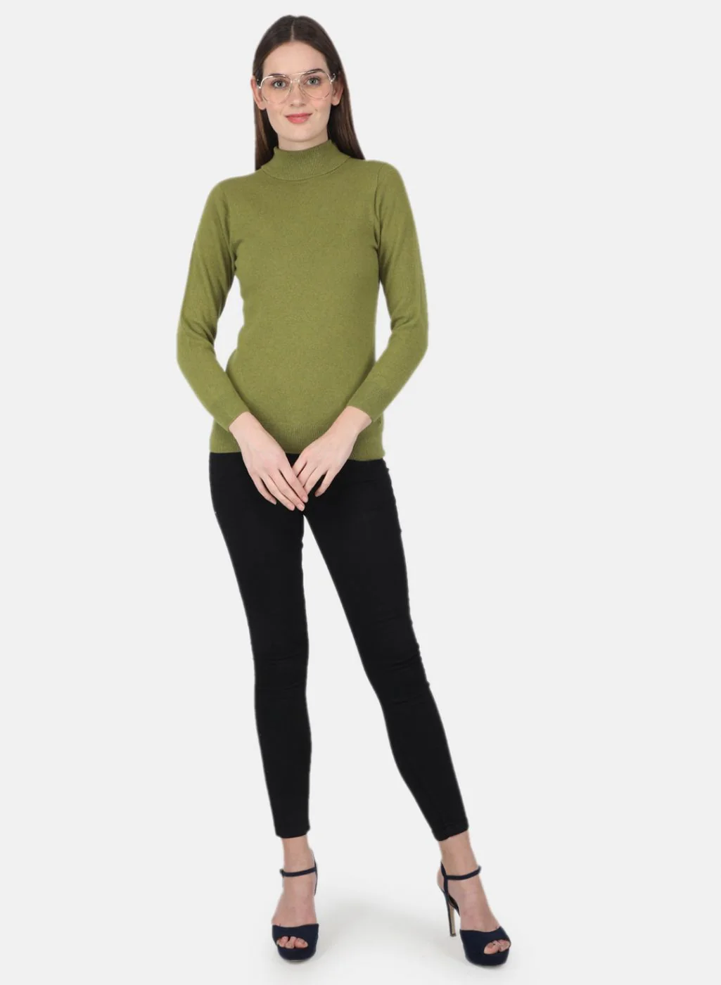 Women Green Solid Top - Image 4