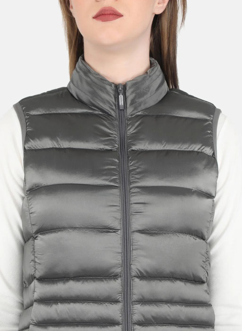 Women Grey Puffer Jacket - Image 5