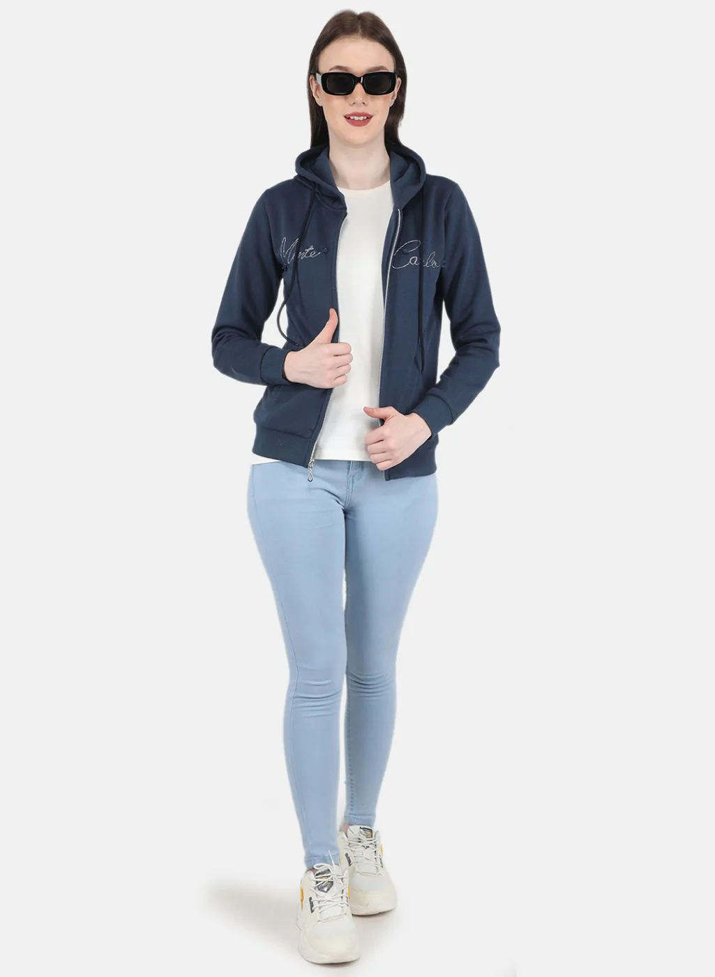 Women Grey Embroidered Sweatshirt - Image 4
