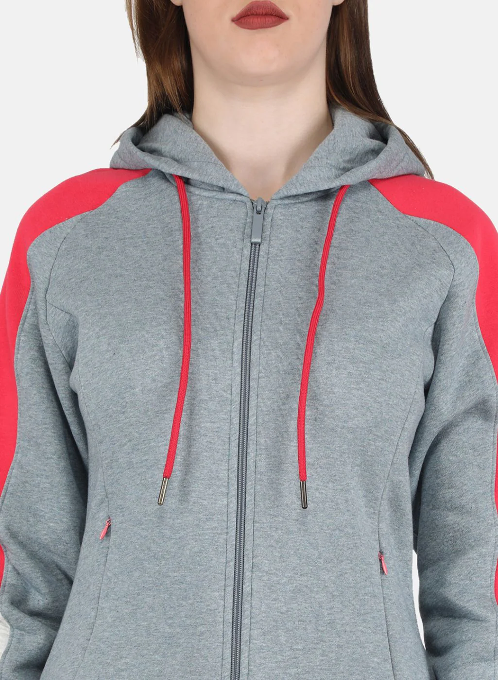 Women Grey Printed Tracksuit - Image 5