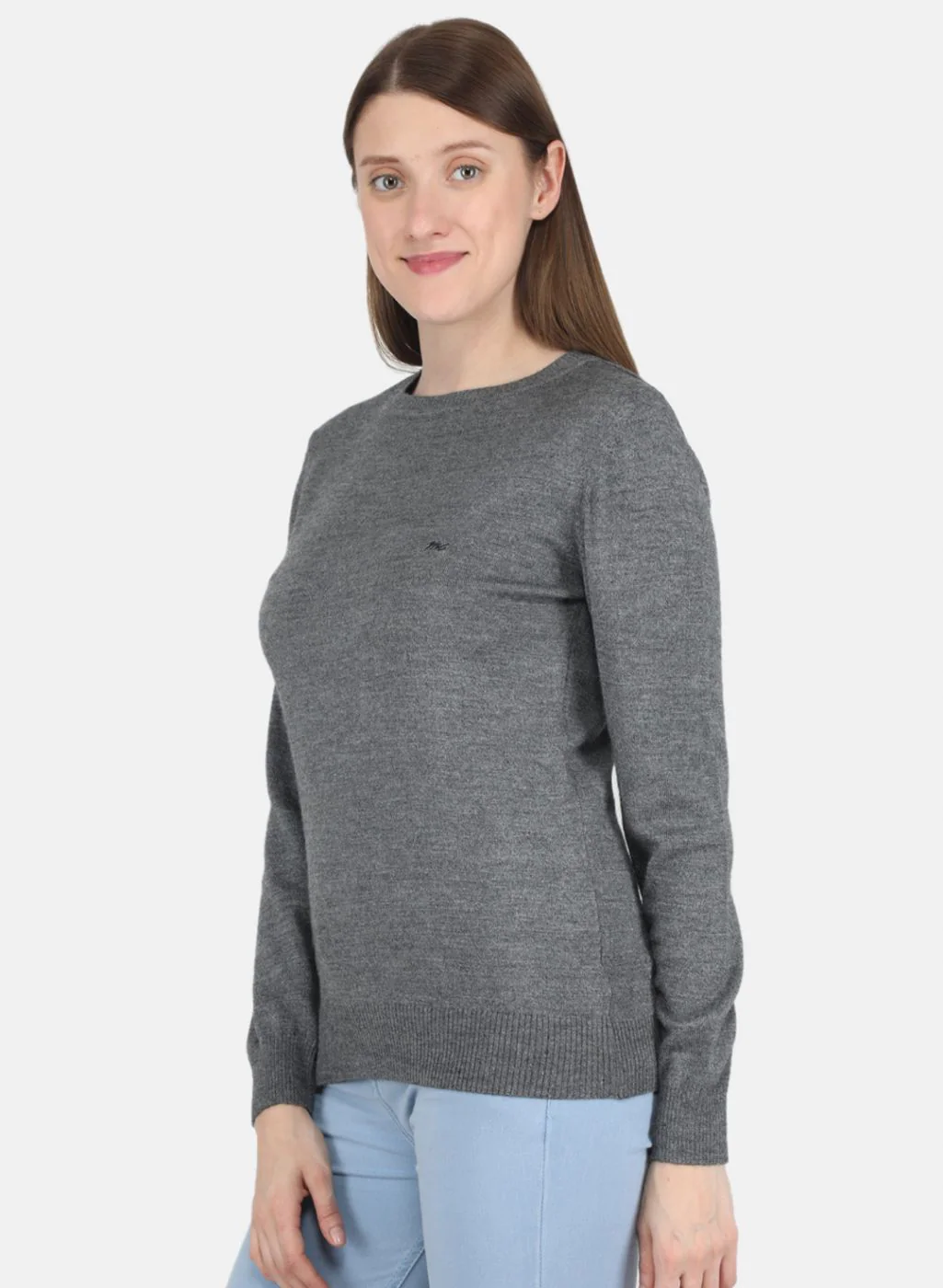 Women Grey Solid Top - Image 2