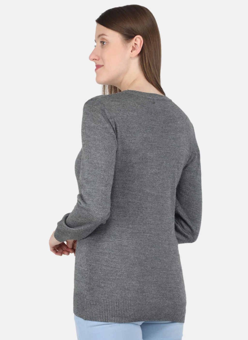 Women Grey Solid Top - Image 3