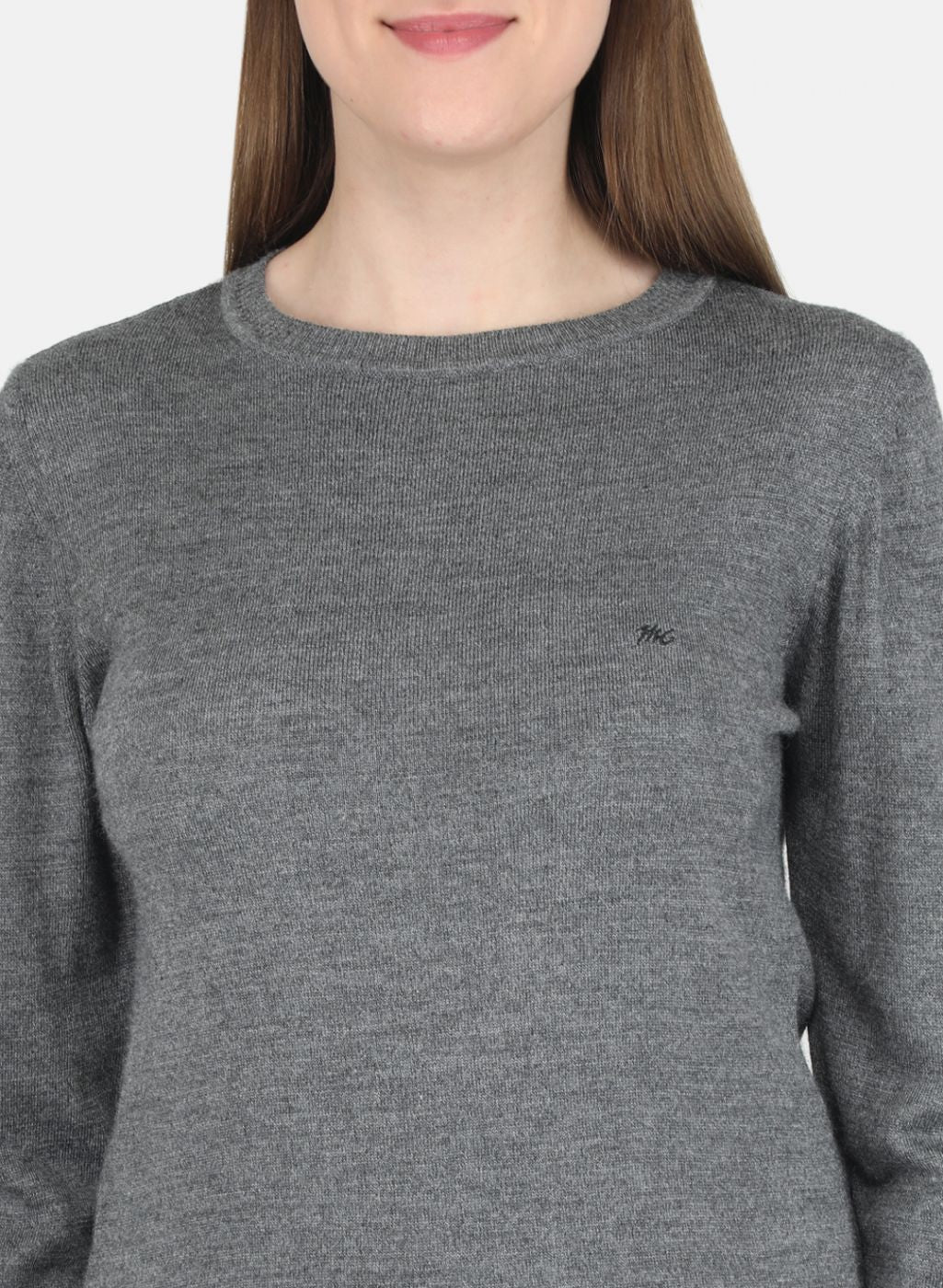 Women Grey Solid Top - Image 5