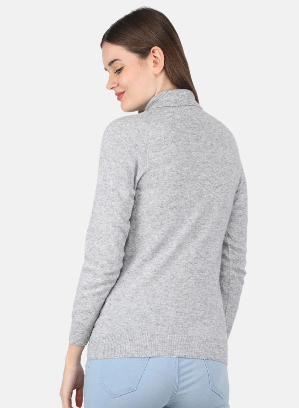 Women Grey Solid Top - Image 3