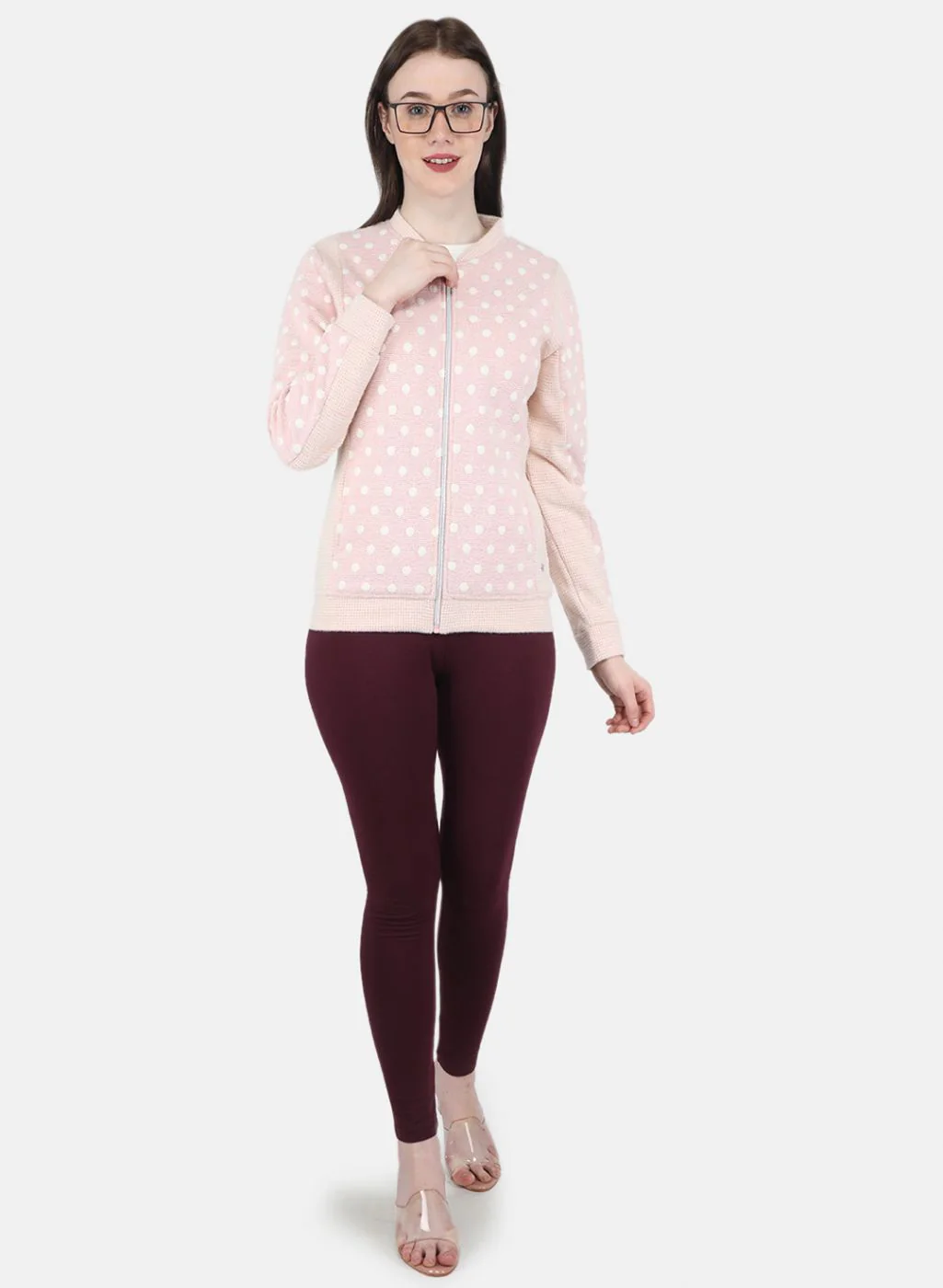 Women Maroon Solid Legging - Image 4