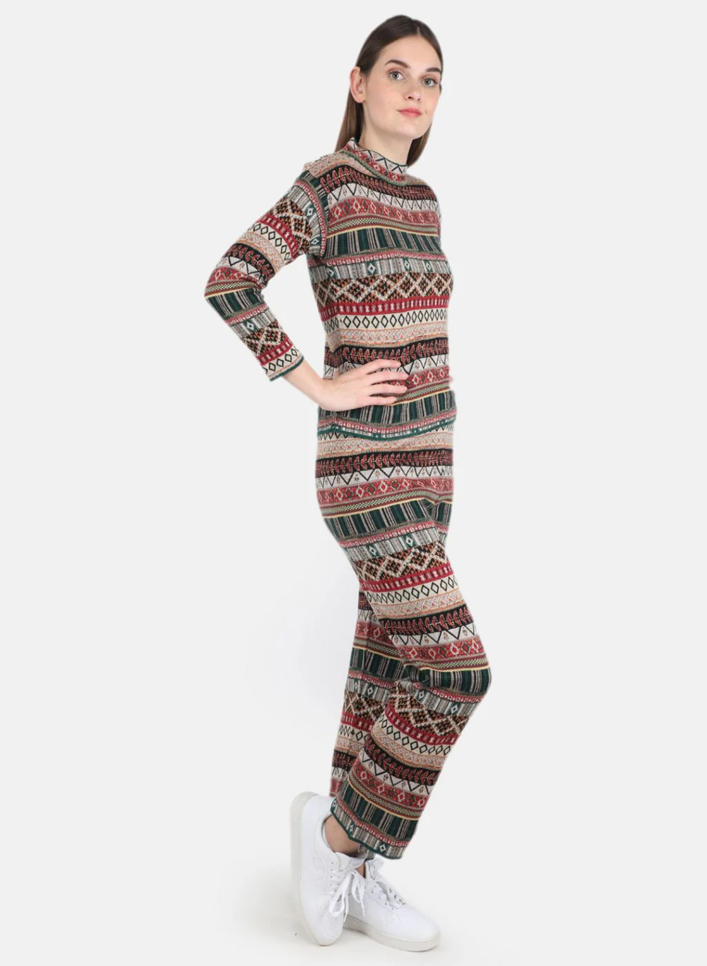 Women Multi Color Jaquard CoordiNAte Set - Image 6
