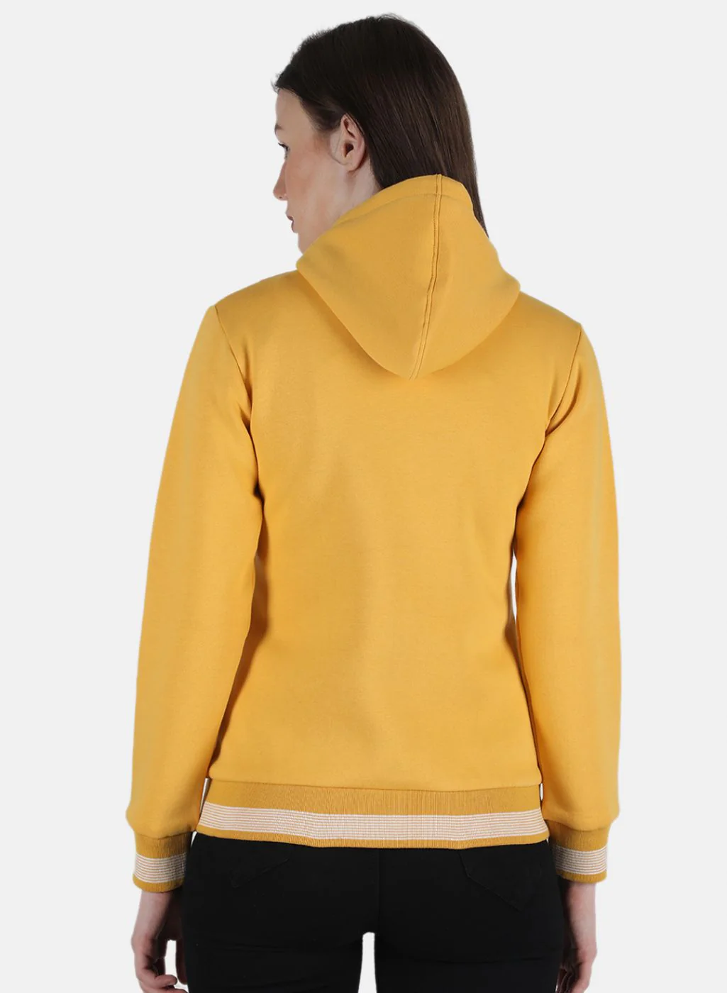 Women Mustard Solid Sweatshirt - Image 3