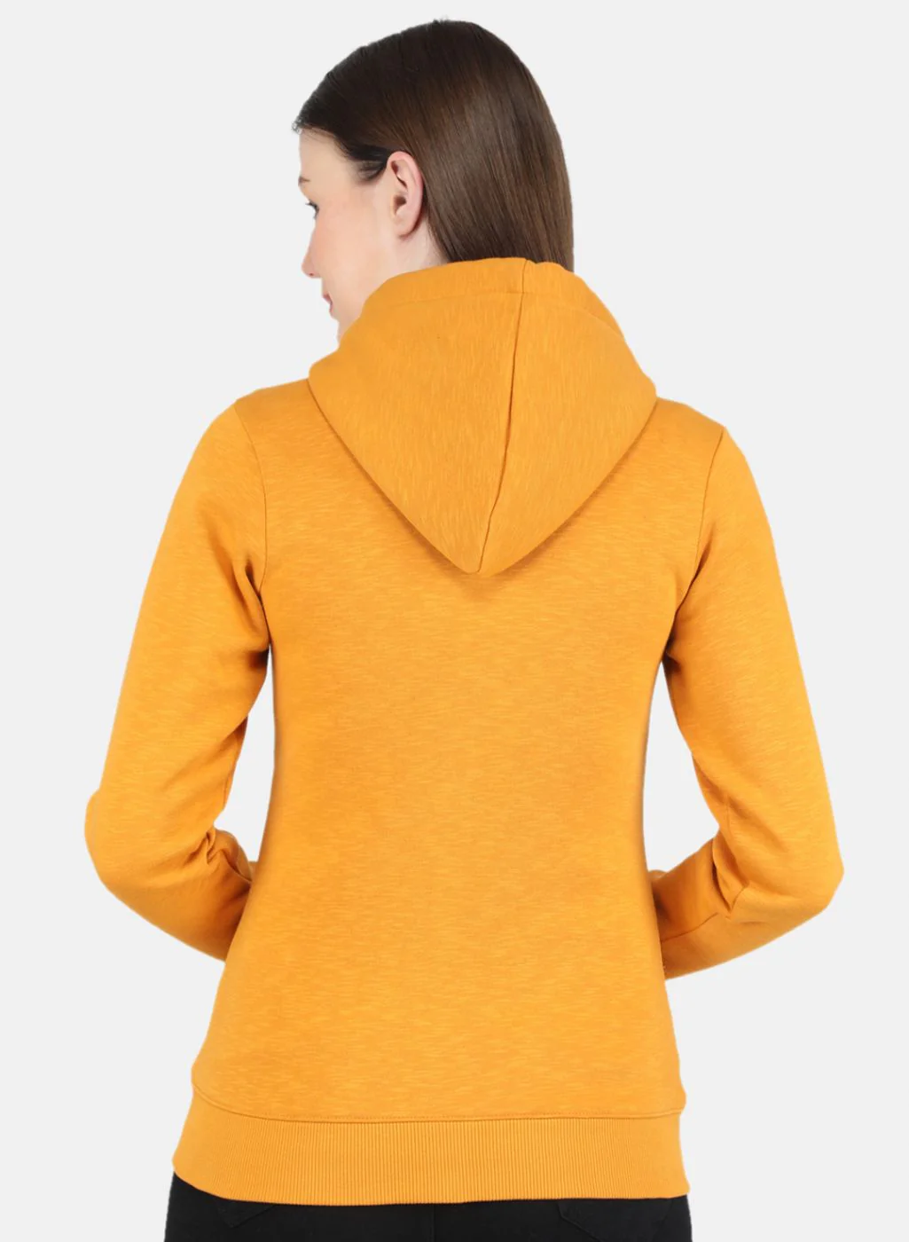 Women Mustard Solid Sweatshirt - Image 3
