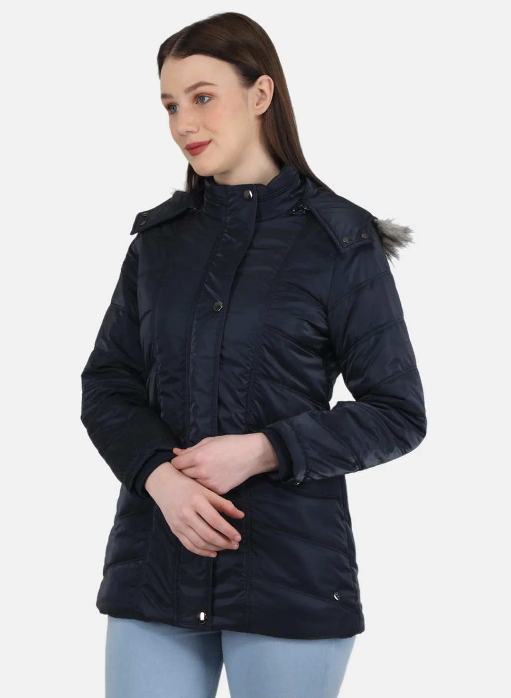Women NAvy Blue Printed Jacket - Image 2
