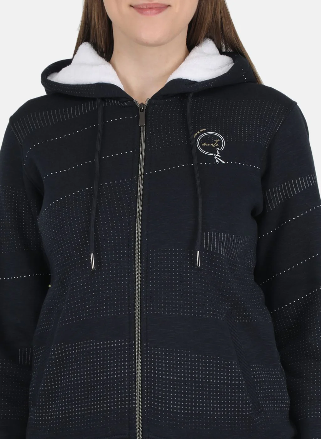Women NAvy Blue Printed Sweatshirt - Image 5