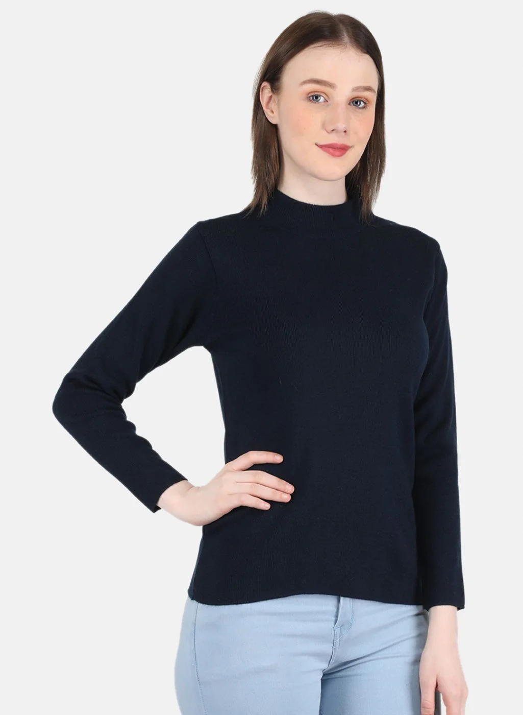 Women NAvy Blue Solid Sceavy Top - Image 6