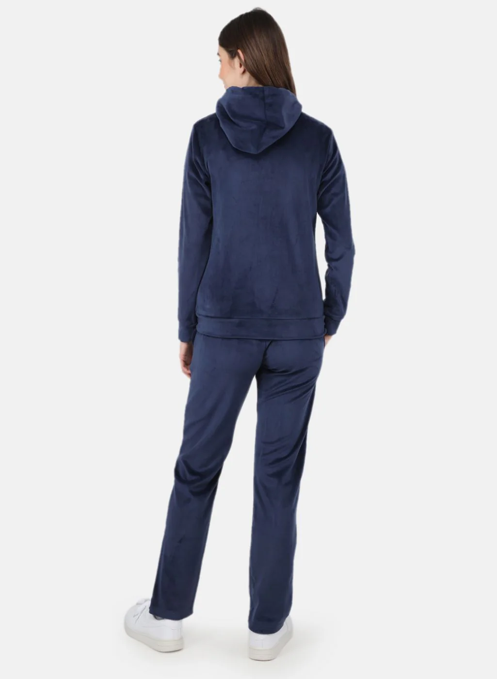 Women NAvy Blue Solid Tracksuit - Image 3