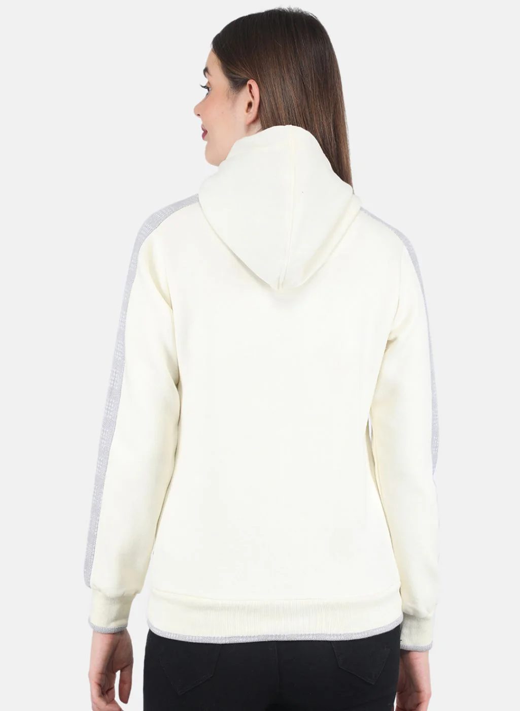 Women Off White Embroidered Sweatshirt - Image 3