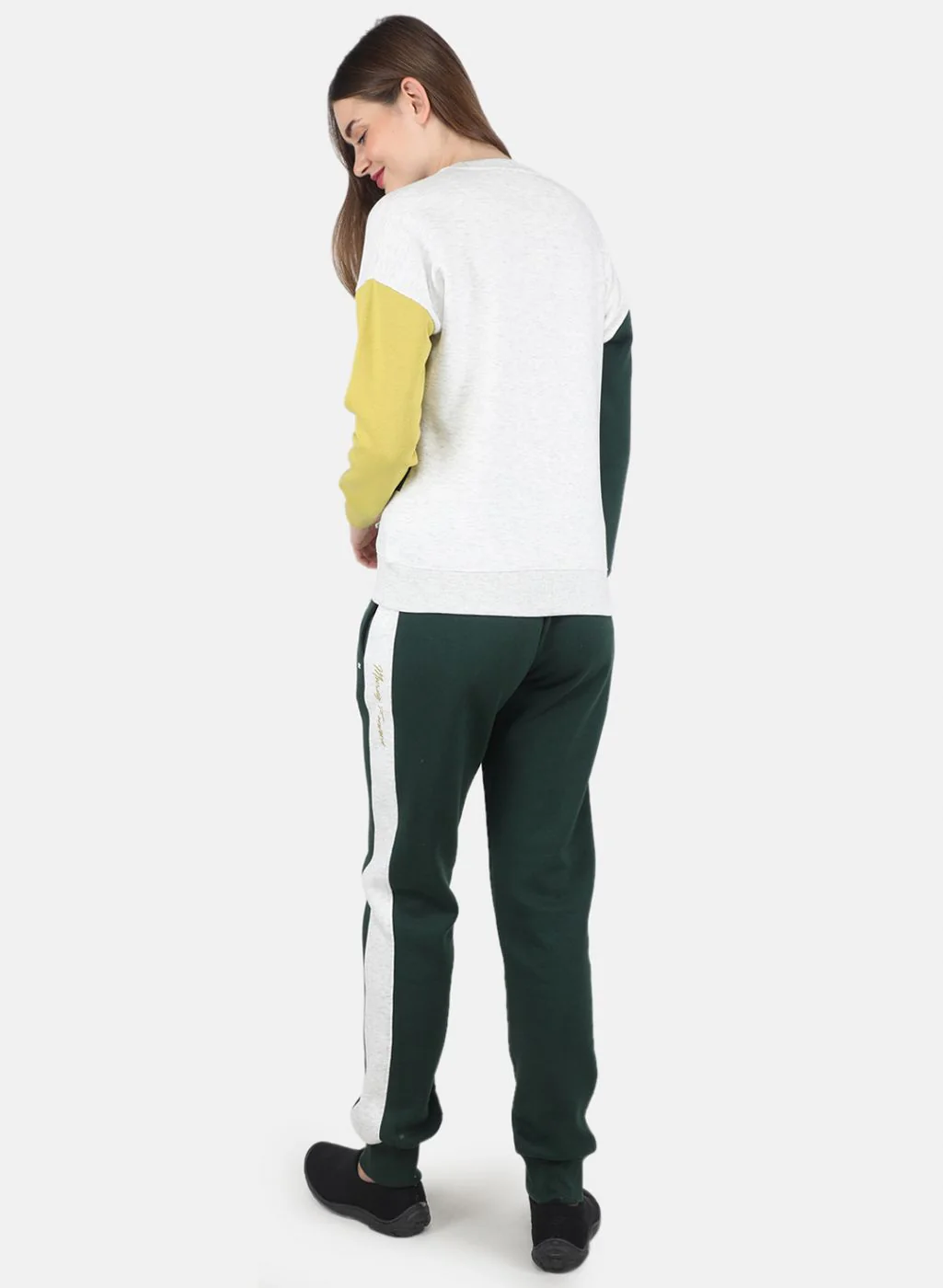 Women Off White Printed Tracksuit - Image 3