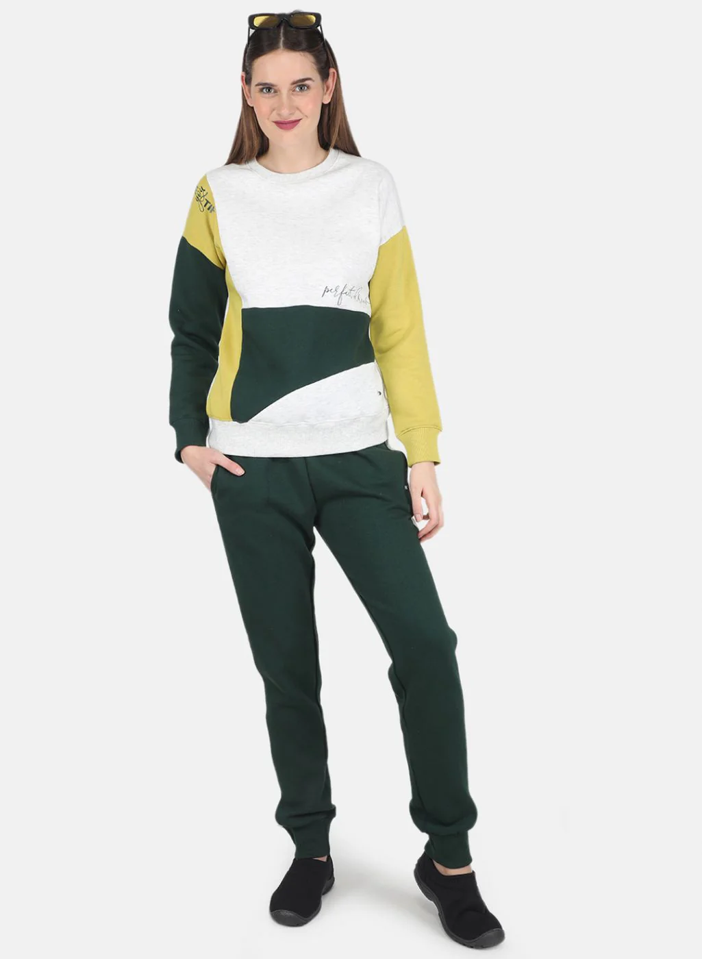 Women Off White Printed Tracksuit - Image 4