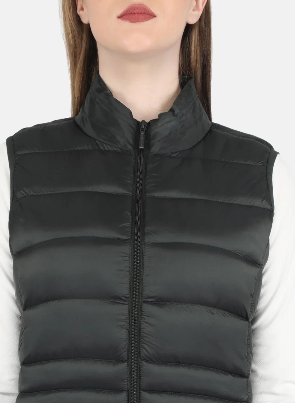 Women Olive Puffer Jacket - Image 5