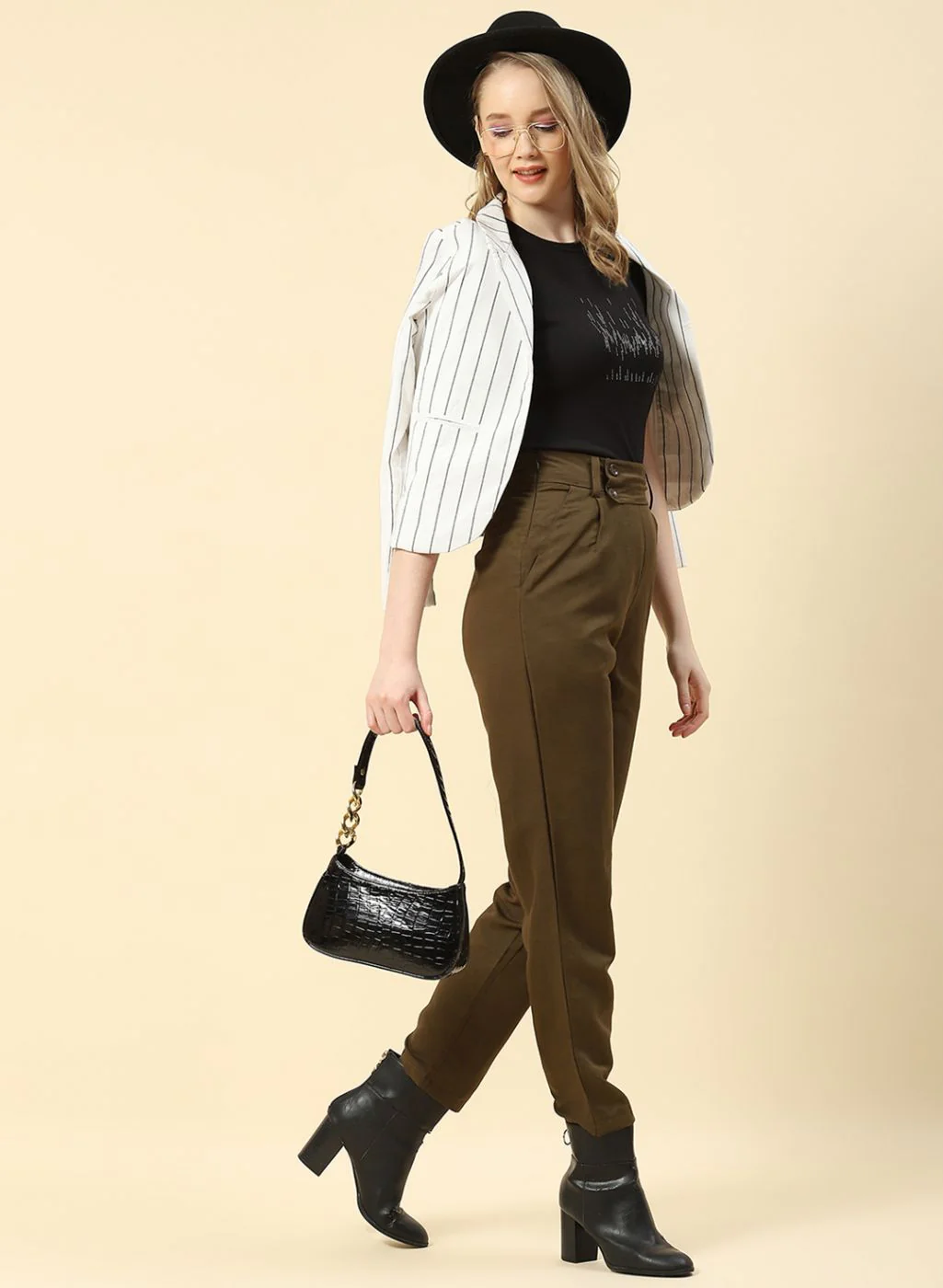 Women Olive Regular Fit Lower