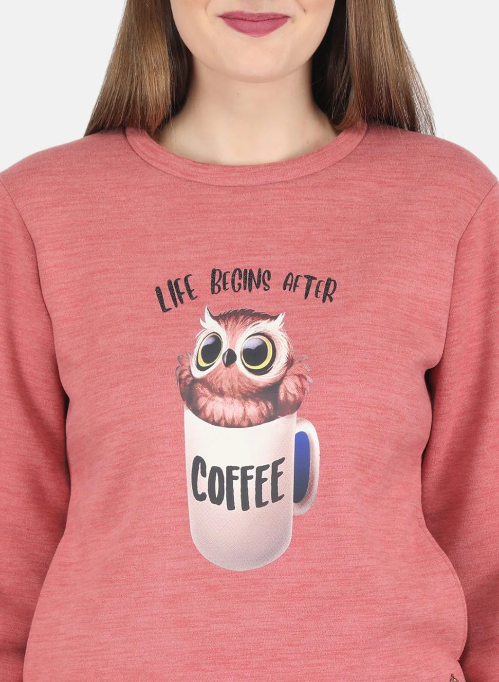 Women Orange Printed Sweatshirt - Image 5