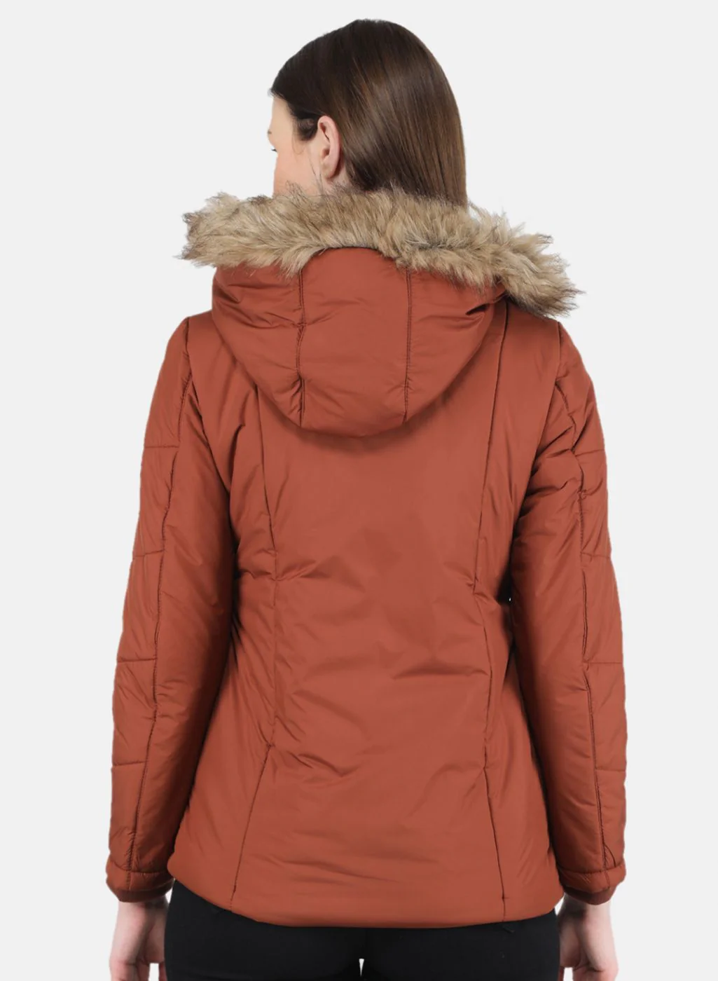 Women Orange Solid Jacket - Image 3