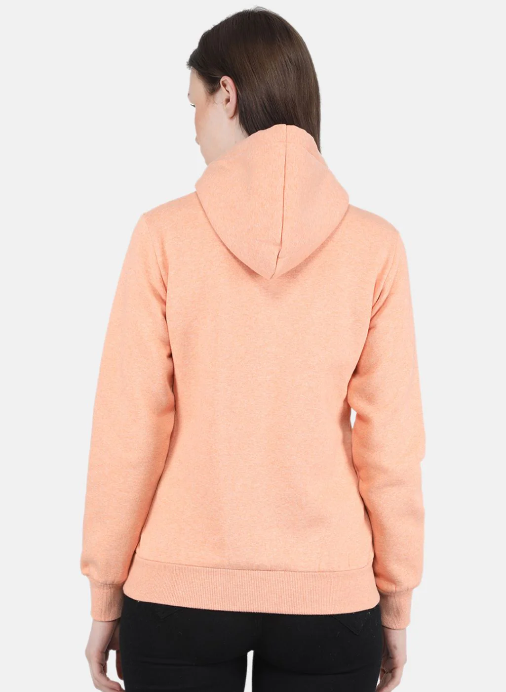 Women Peach Embroidered Sweatshirt - Image 3