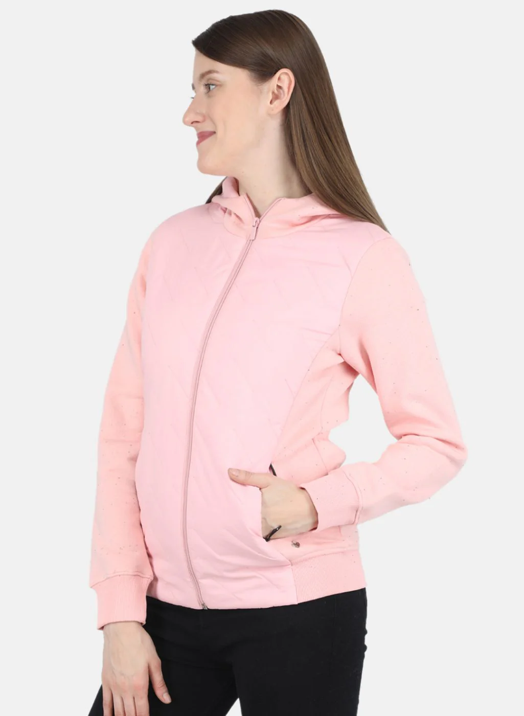 Women Peach Printed Sweatshirt - Image 2