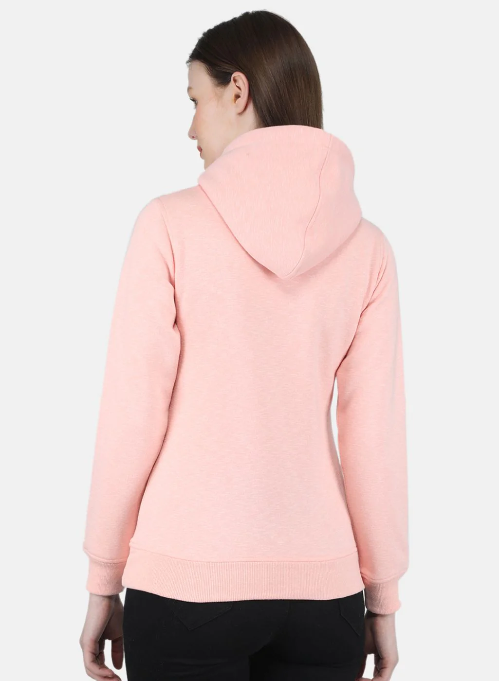 Women Peach Printed Sweatshirt - Image 3