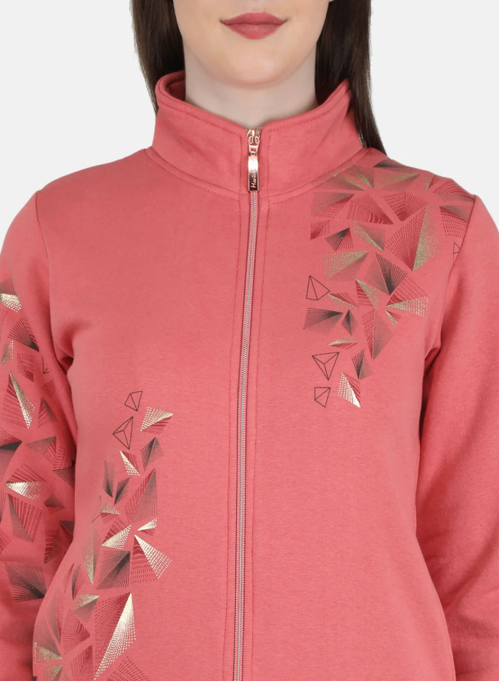 Women Peach Printed Sweatshirt - Image 5