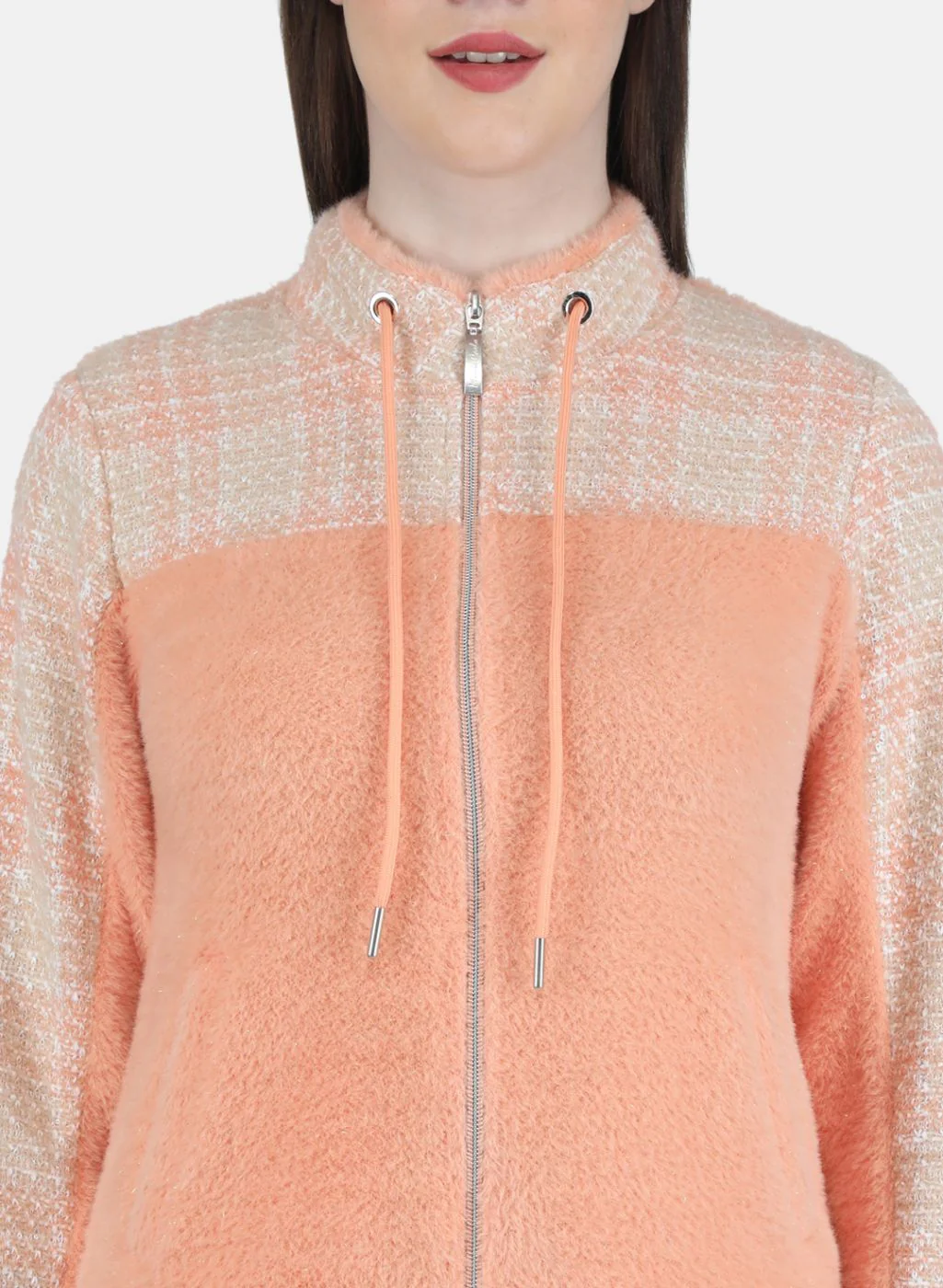 Women Peach Printed Sweatshirt - Image 5