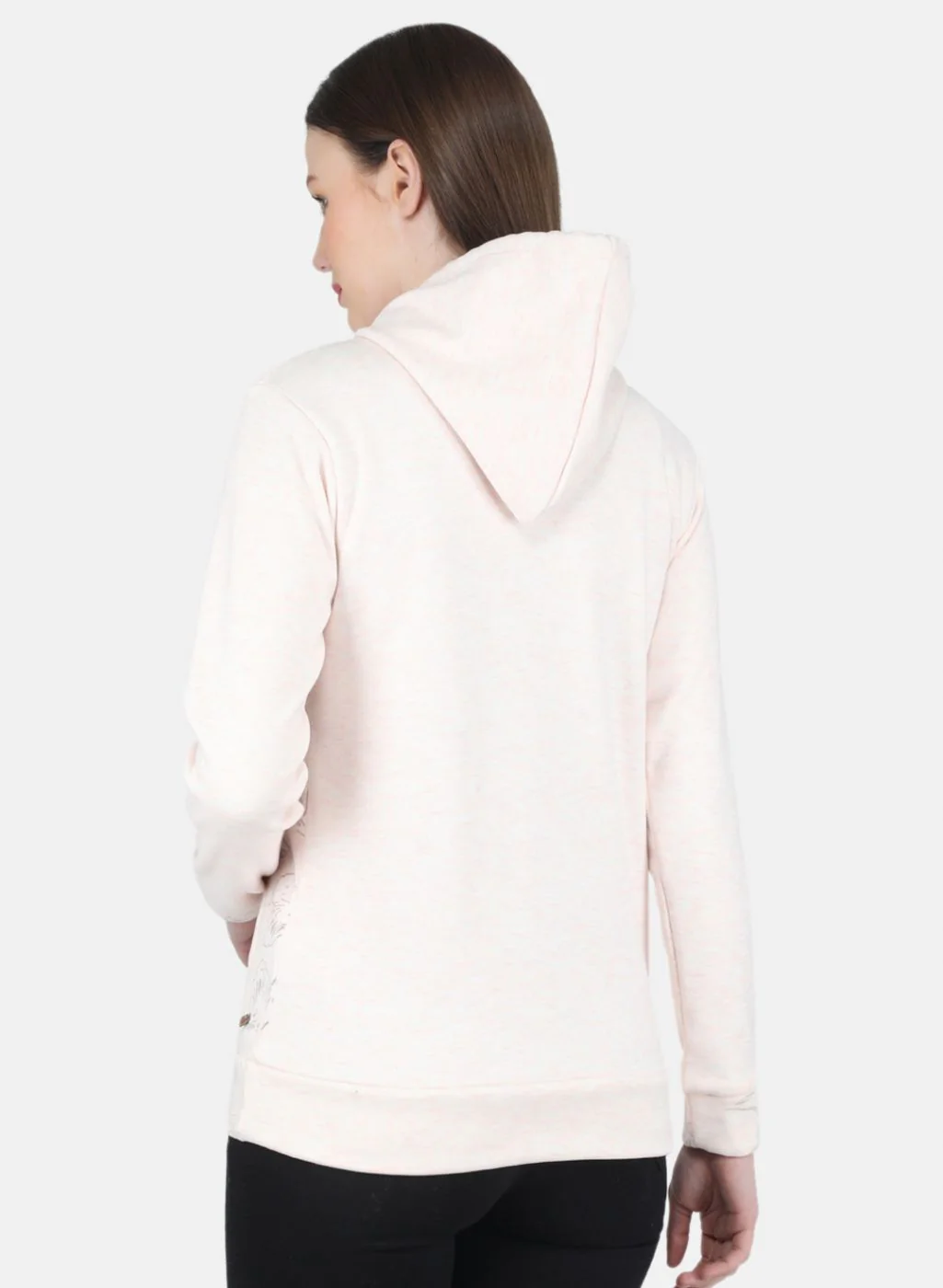 Women Peach Printed Sweatshirt - Image 3