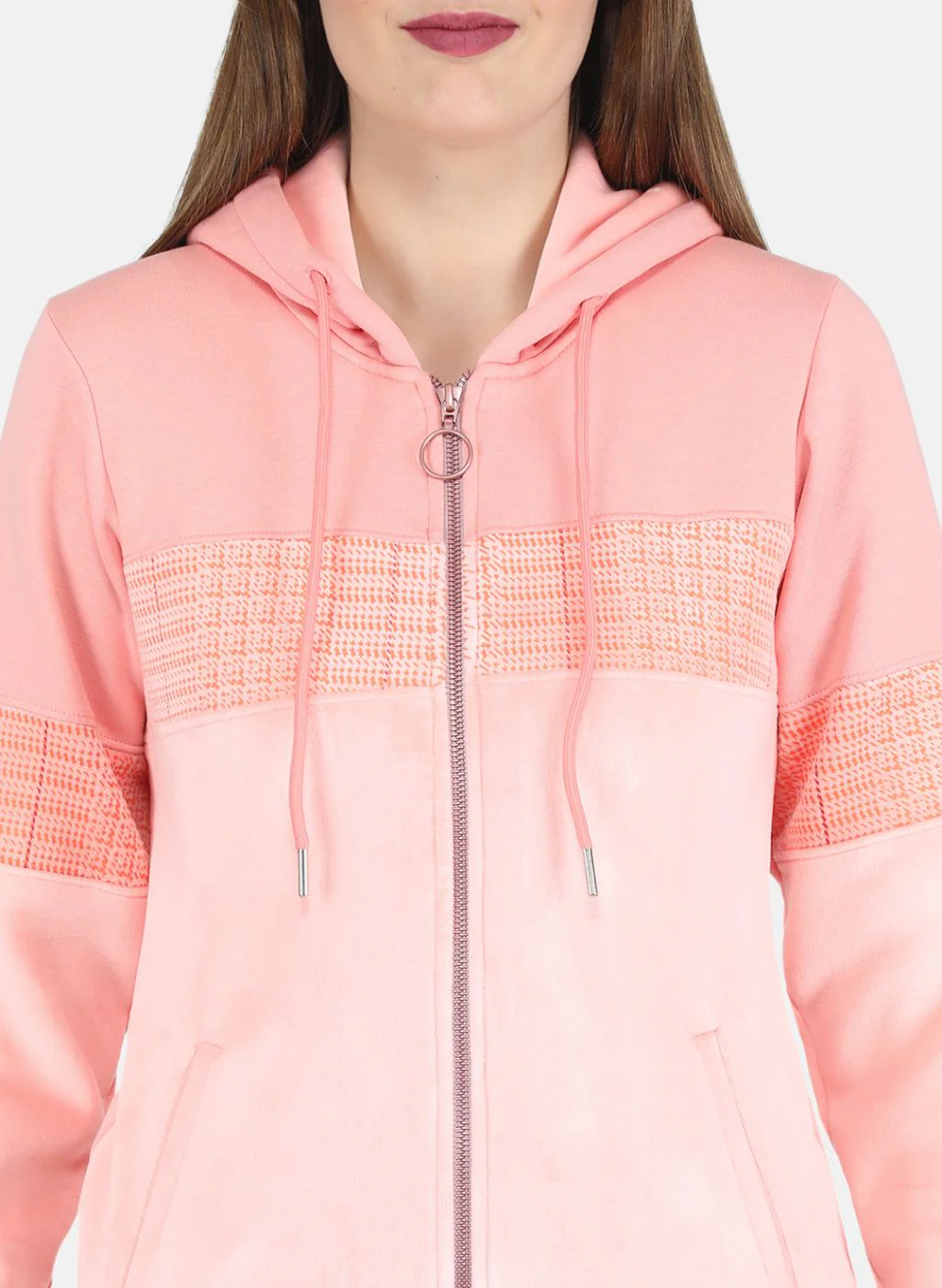 Women Peach Printed Tracksuit - Image 6