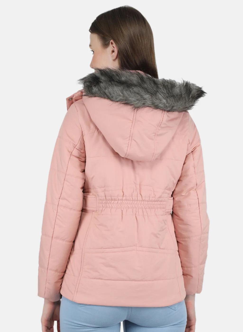 Women Peach Solid Jacket - Image 3