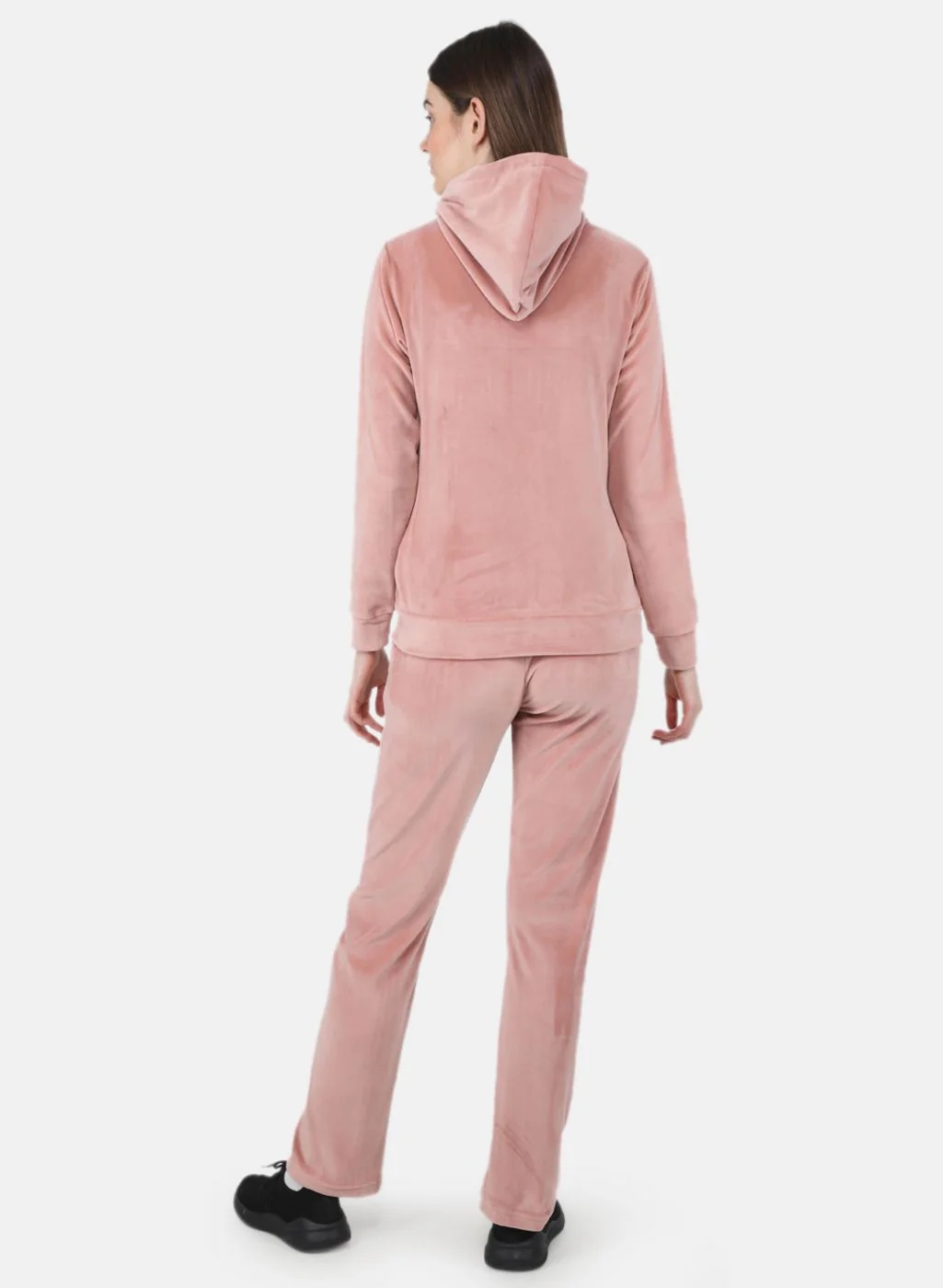 Women Peach Solid Tracksuit - Image 3