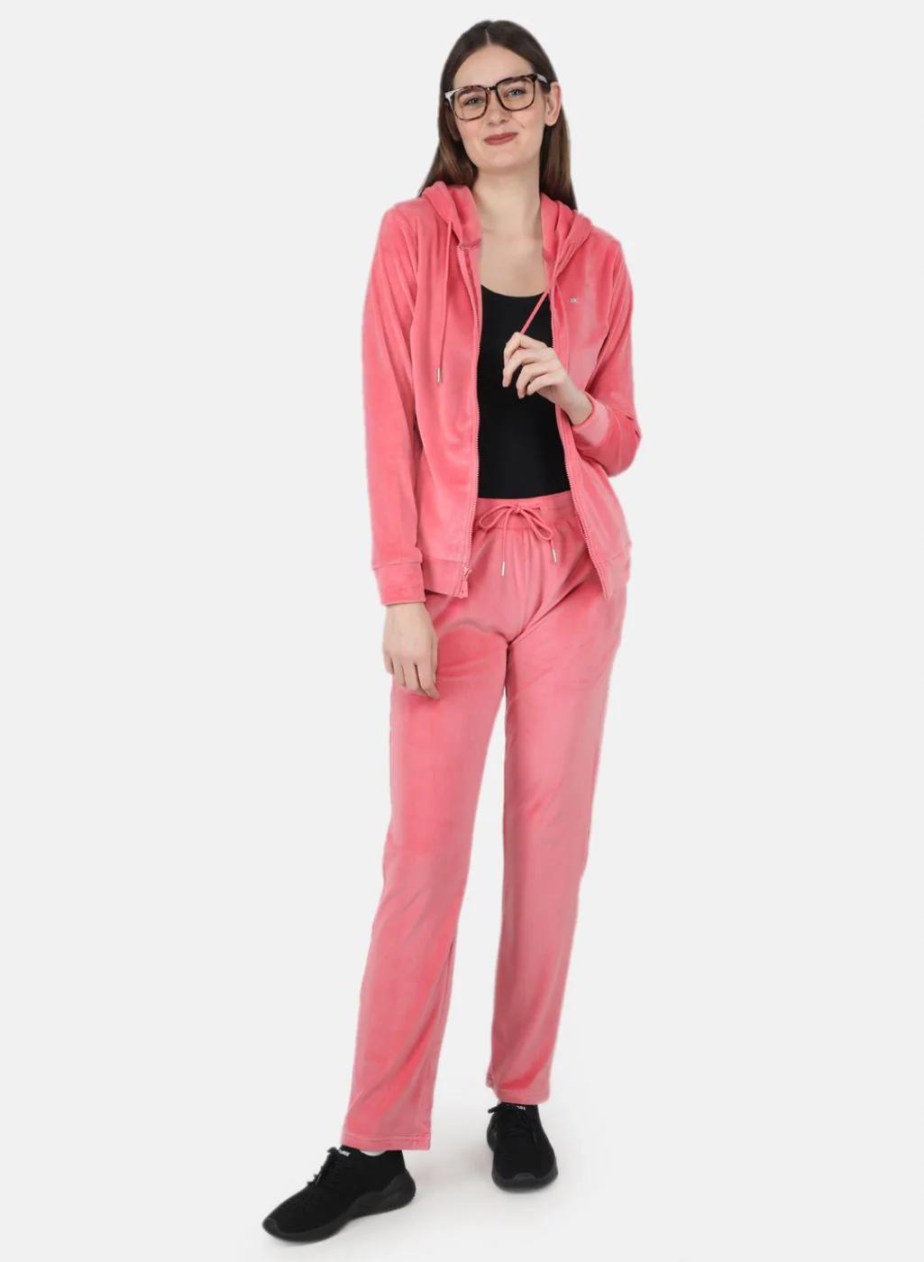 Women Peach Solid Tracksuit - Image 4