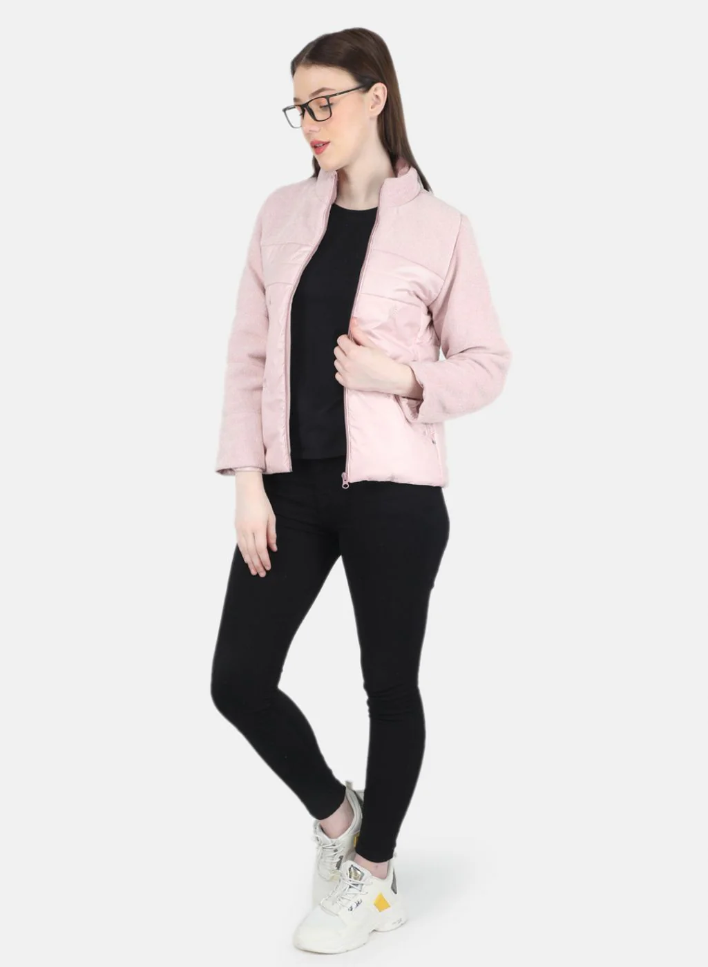Women Pink Embroidered Jacket - Image 4