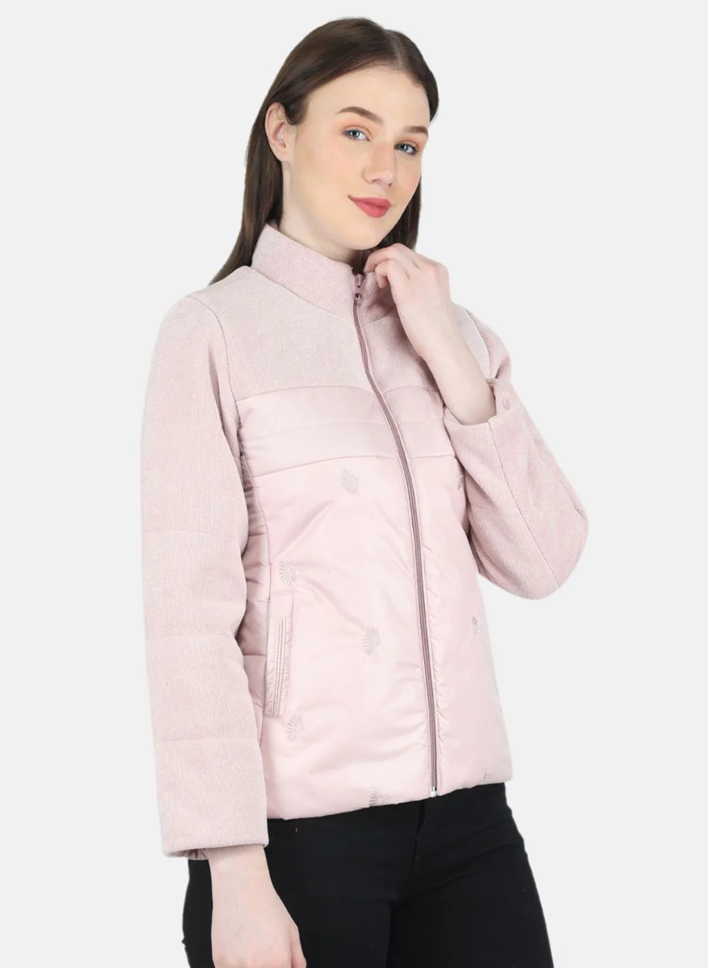 Women Pink Embroidered Jacket - Image 6